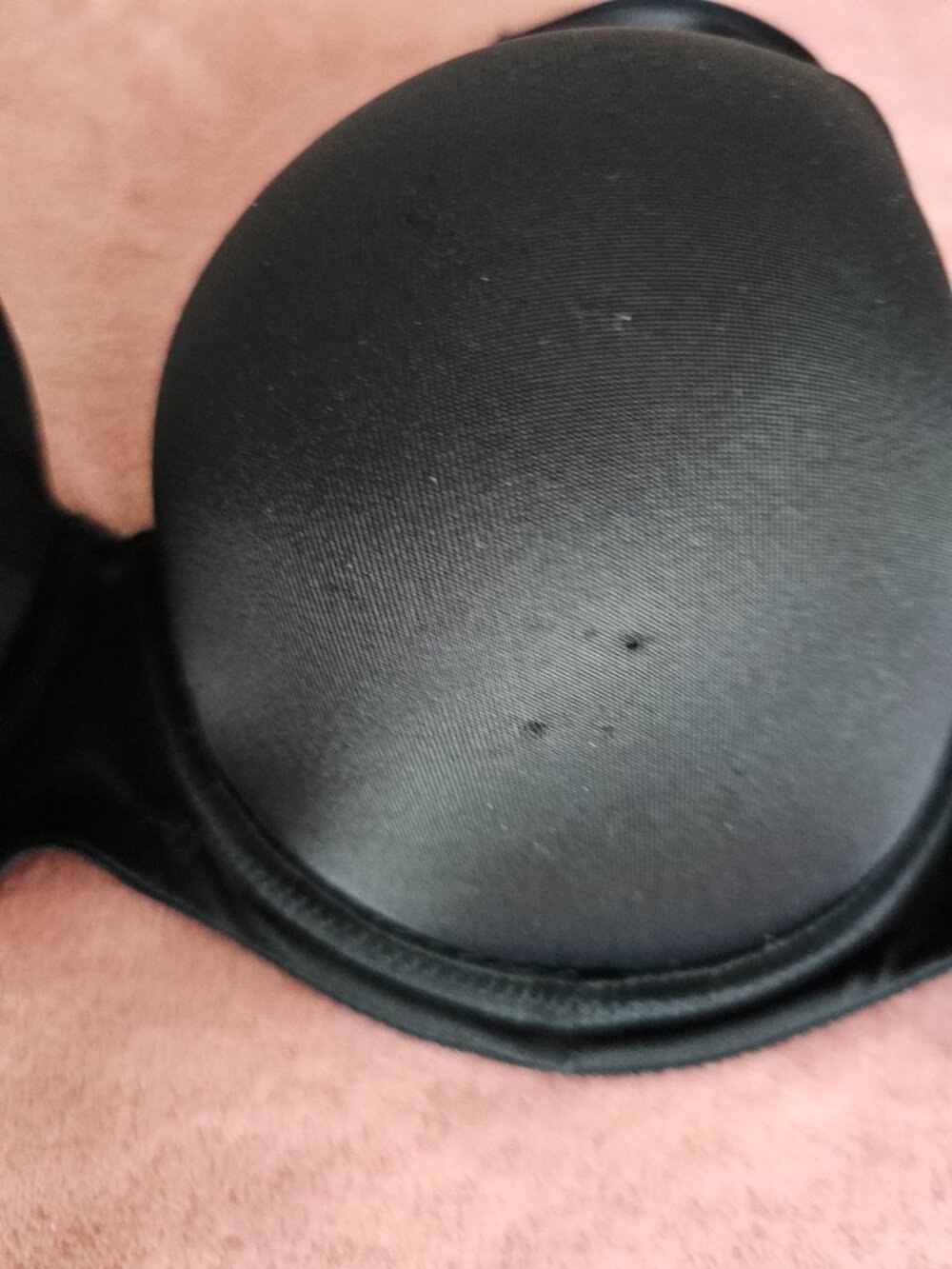 VICTORIA'S SECRET PINK black push-up bra 34DD PRE OWNED - Picture 6 of 11